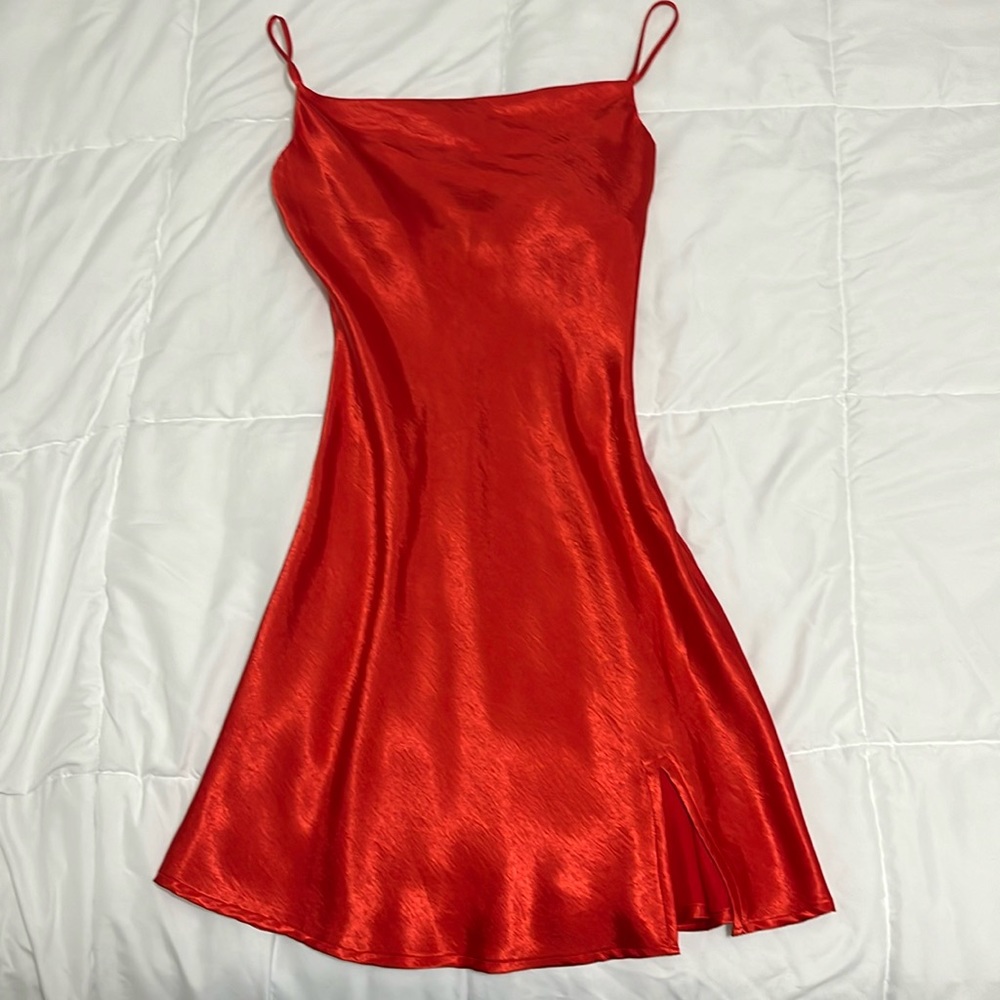 Satin mini dress S
